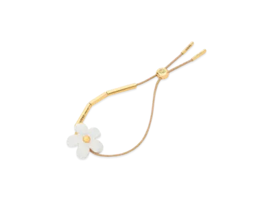 LOEWE Flower Bracelet "Gold/White"
