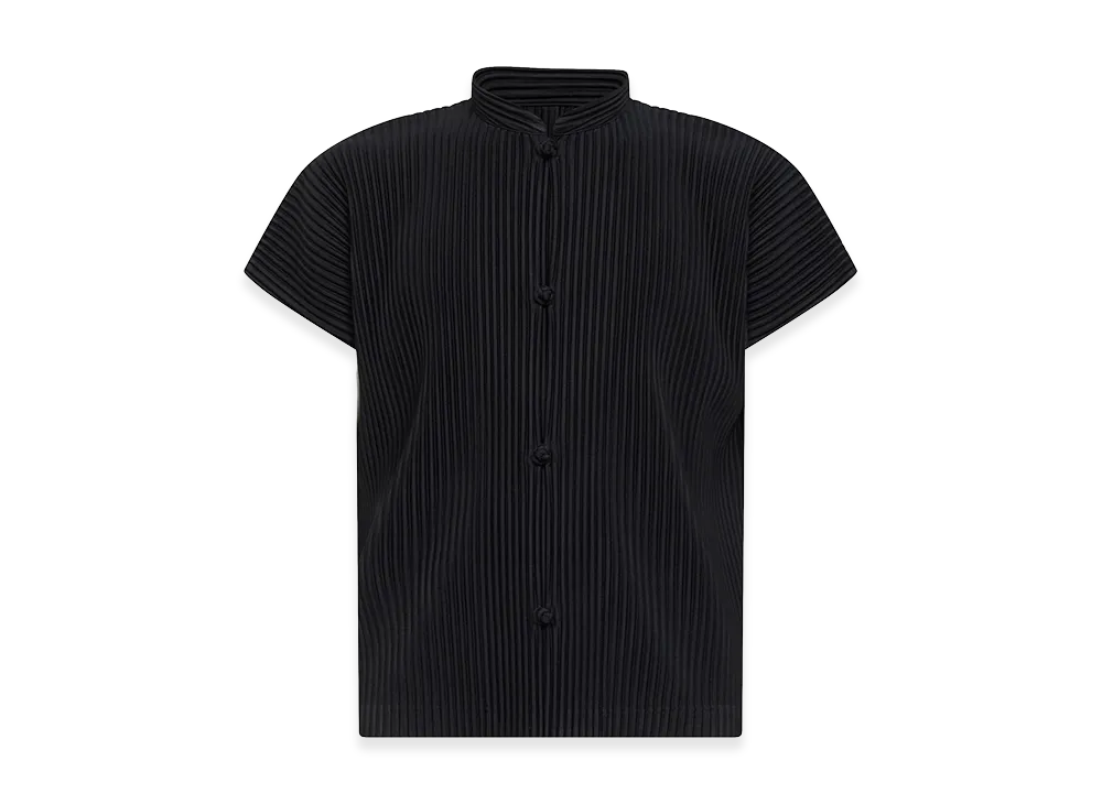 HOMME PLISSE ISSEY MIYAKE Short Sleeve Shirt "Black"