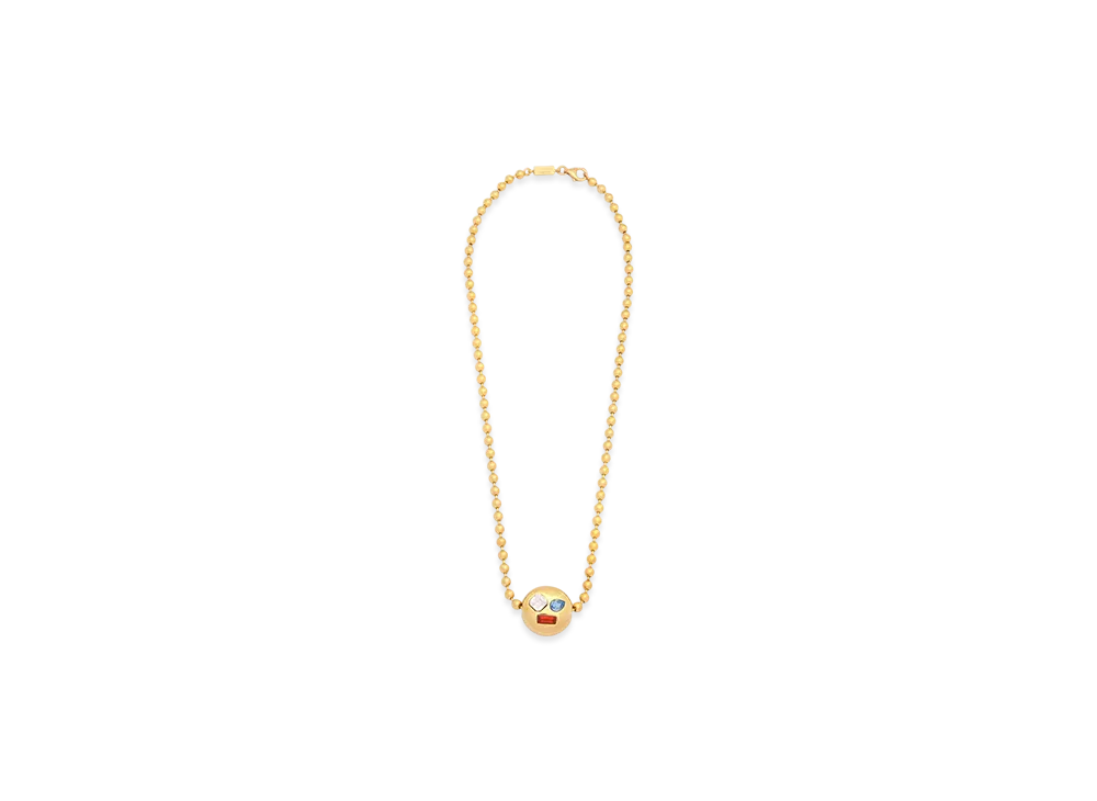 LOEWE Anagram Pebble Necklace "Gold/Multicolor"