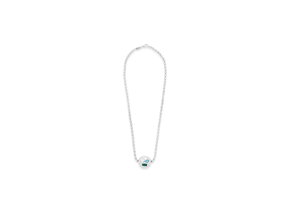 LOEWE Anagram Pebble Necklace "Silver/Multicolor"