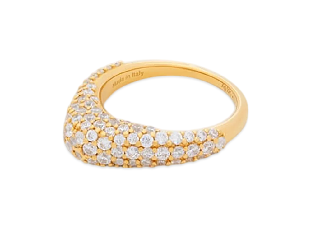 LOEWE Stirrup Ring "Gold/White"