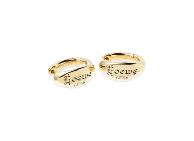LOEWE Signet Script Earrings "Gold"