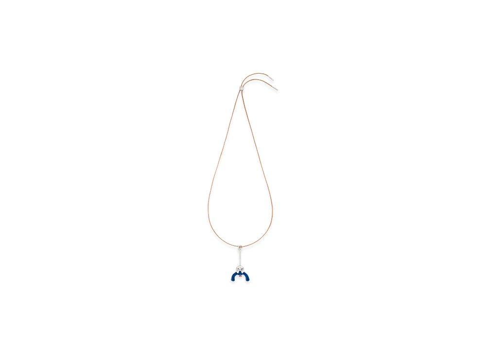 LOEWE Sitting Doll Pendant "Silver/Blue"