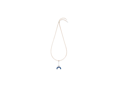 LOEWE Sitting Doll Pendant "Silver/Blue"