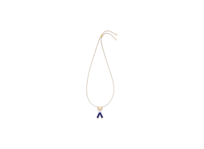 LOEWE Hanging Doll Necklace "Gold/Blue"