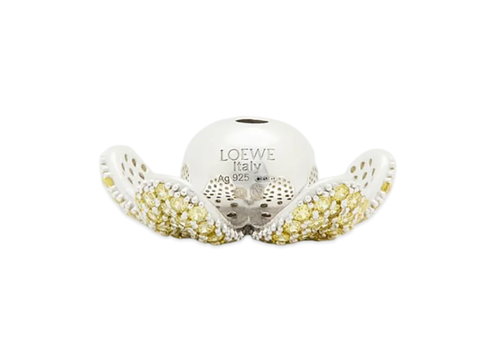 LOEWE Flower Hat Pendant "Silver/Yellow"