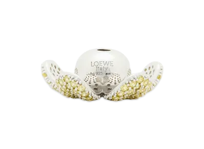 LOEWE Flower Hat Pendant "Silver/Yellow"