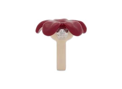 LOEWE Flower Seat Pendant "Silver/Burgundy"