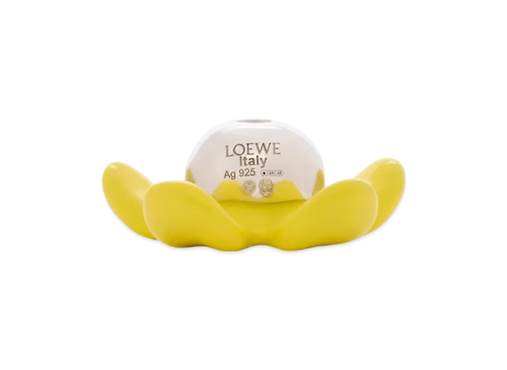 LOEWE Flower Hat Pendant "Silver/Yellow"