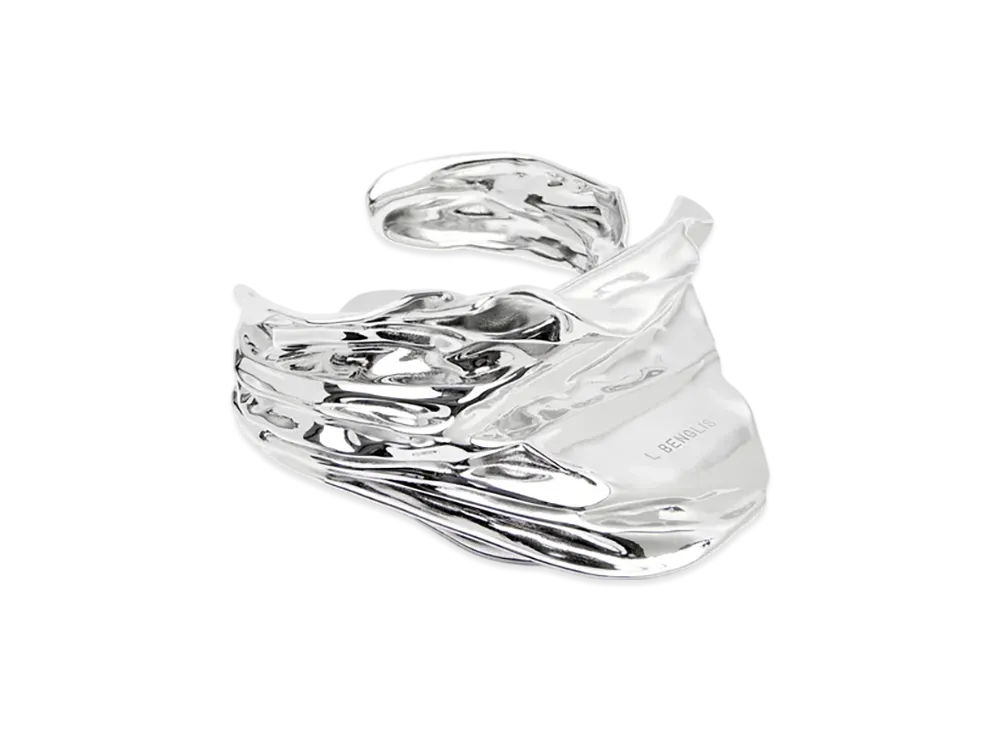 LOEWE Pleated Fan Cuff "Silver"