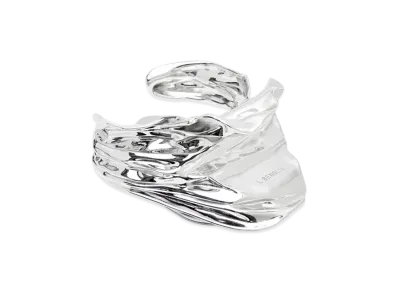 LOEWE Pleated Fan Cuff "Silver"