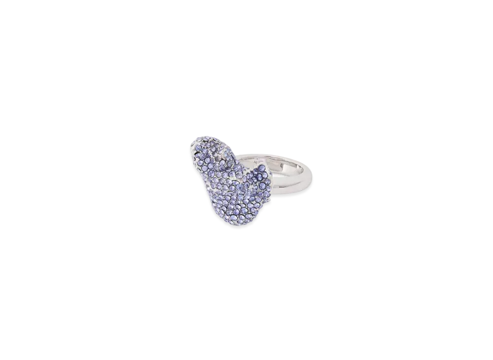 LOEWE x Lynda Benglis Glitter Fragment Ring in Sterling Silver and Crystals "Silver/Light Sapphire Blue"