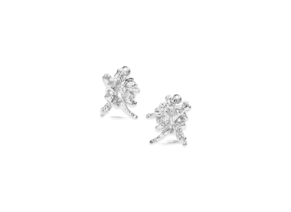 LOEWE x Lynda Benglis Tarantella Earrings in Sterling Silver "Silver"