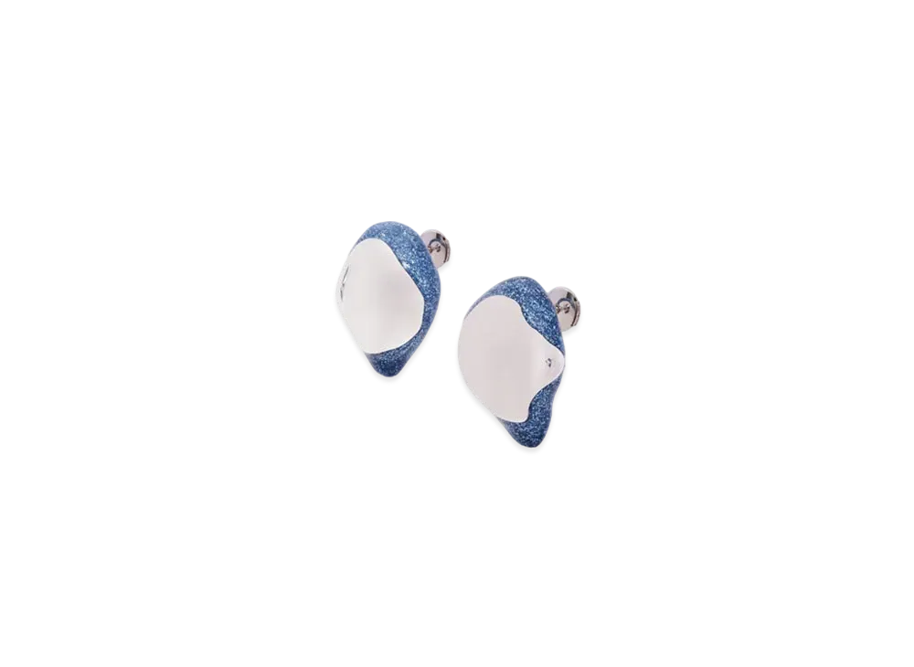 ロエベ x リンダ・ベングリス フォームドリップ ピアス スターリングシルバー＆エナメル "シルバー/ブルー" JJL5239X03-1284(11037959)