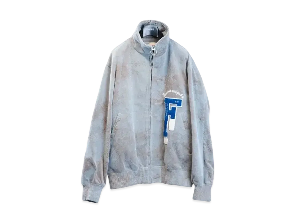 SEVESKIG Flocked Velvet Track Jacket "Beige" JK-SV-NYA-1003