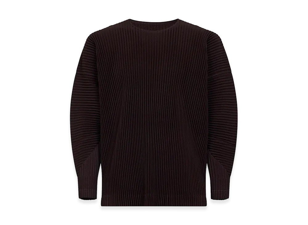 HOMME PLISSE ISSEY MIYAKE Long Sleeve T-Shirts "Brown"