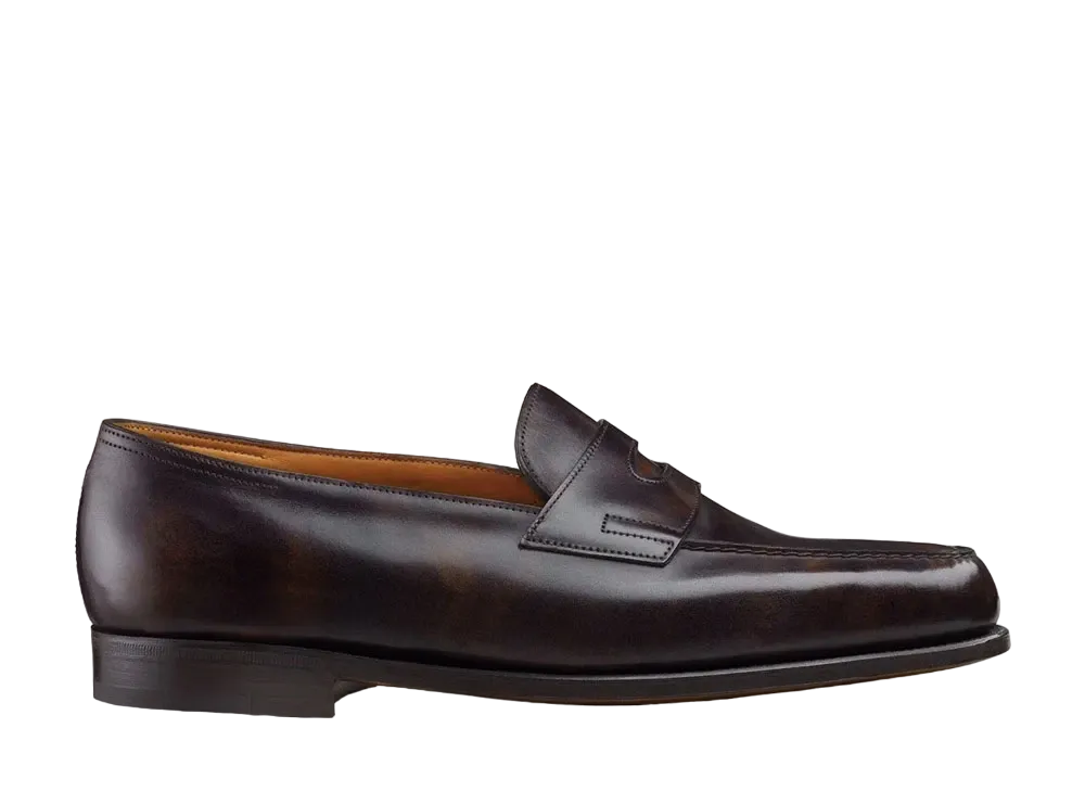 JOHN LOBB Lopez 4395 Museum Calf "Dark Brown" E Single Leather Sole