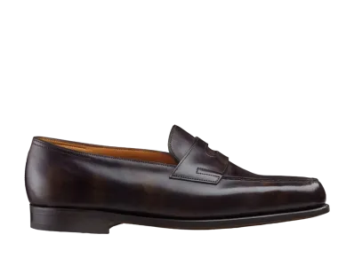 JOHN LOBB Lopez 4395 Museum Calf "Dark Brown" E Single Leather Sole