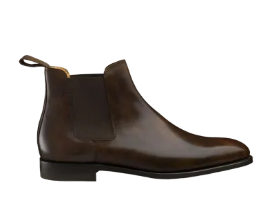 JOHN LOBB Lawry 8695 Museum Calf "Dark Brown" E Single Leather Sole