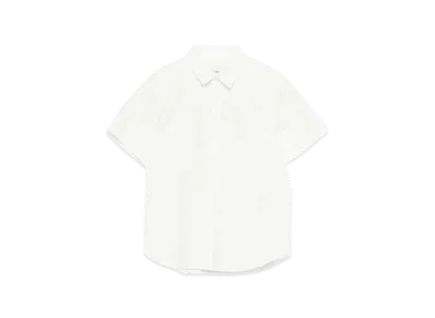 FENDI Kids Short Sleeve Popeline Shirt "White"