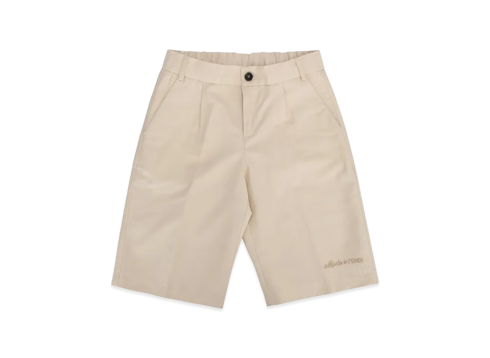 FENDI Kids Linen Shorts "Beige"