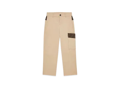 FENDI Kids Cotton Trousers "Beige"