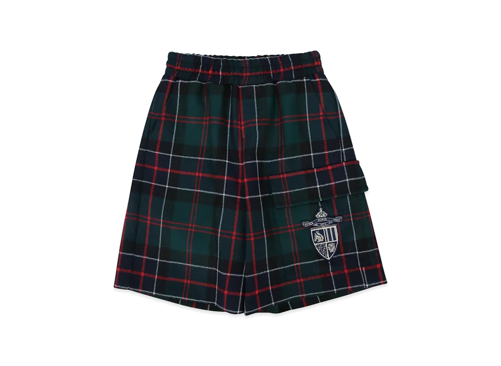 FENDI Kids Bermuda Tartan Shorts "Green"