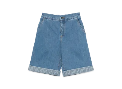 FENDI Kids Denim Bermudas "Blue"