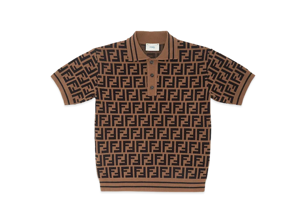 FENDI Kids Polo Shirt "Brown"