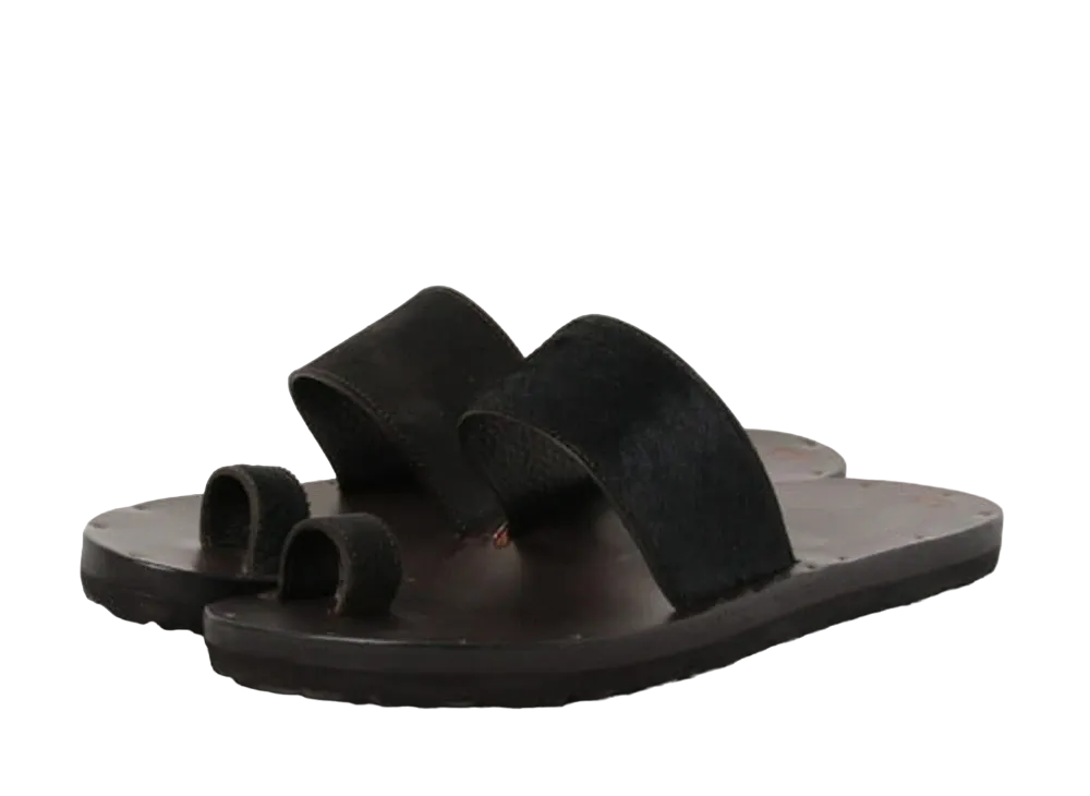 Jutta Neumann x Pilgrim Surf+Supply Hermes Sandals "Black" Birken Sole