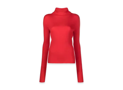 Jil Sander Women's High Neck Pullover "Red"