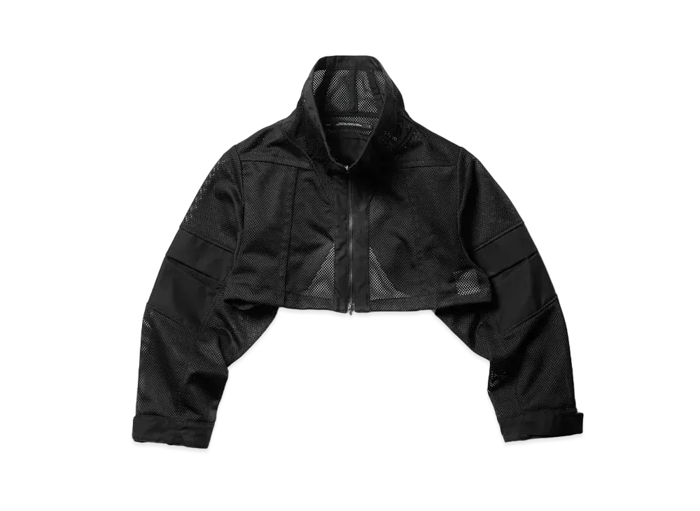 JULIUS Mesh High Neck Over Jacket "Black"