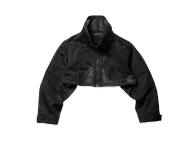 JULIUS Mesh High Neck Over Jacket "Black"