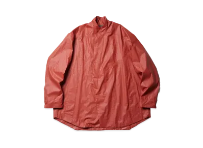 JULIUS Prism Stand Collar Overshirt "Vermilion"