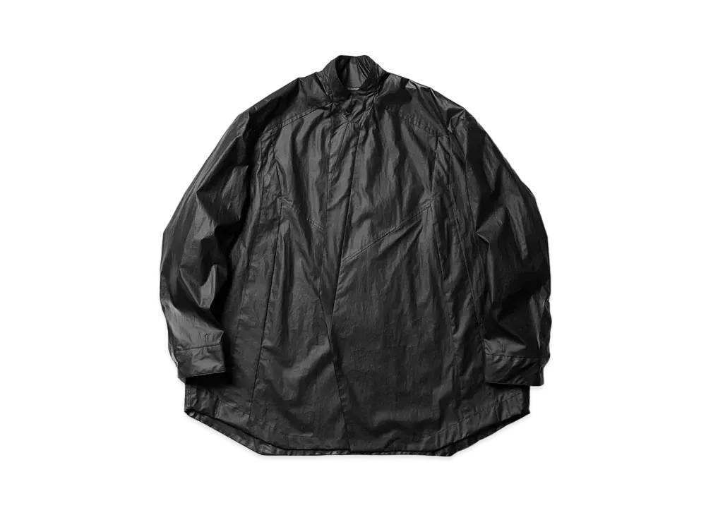 JULIUS Prism Stand Collar Overshirt "Black"