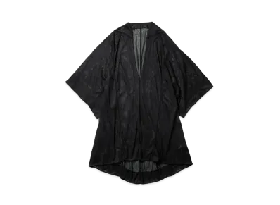 JULIUS Edge Neck Mesh Kimono "Black"