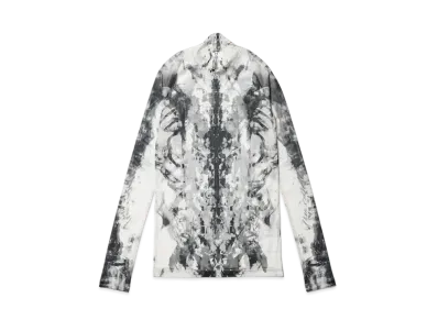 JULIUS Husk Mesh Lon Sleeve Top "Off White"