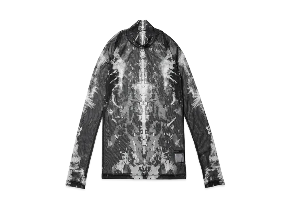 JULIUS Husk Mesh Lon Sleeve Top "Black"