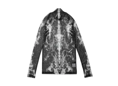 JULIUS Husk Mesh Lon Sleeve Top "Black"