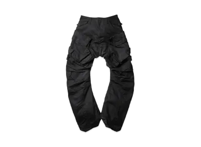 JULIUS Denim Wide Gas Mask Cargo Pants "Black"