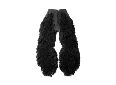 JULIUS Cover Mesh Dimensional Pants "Black"