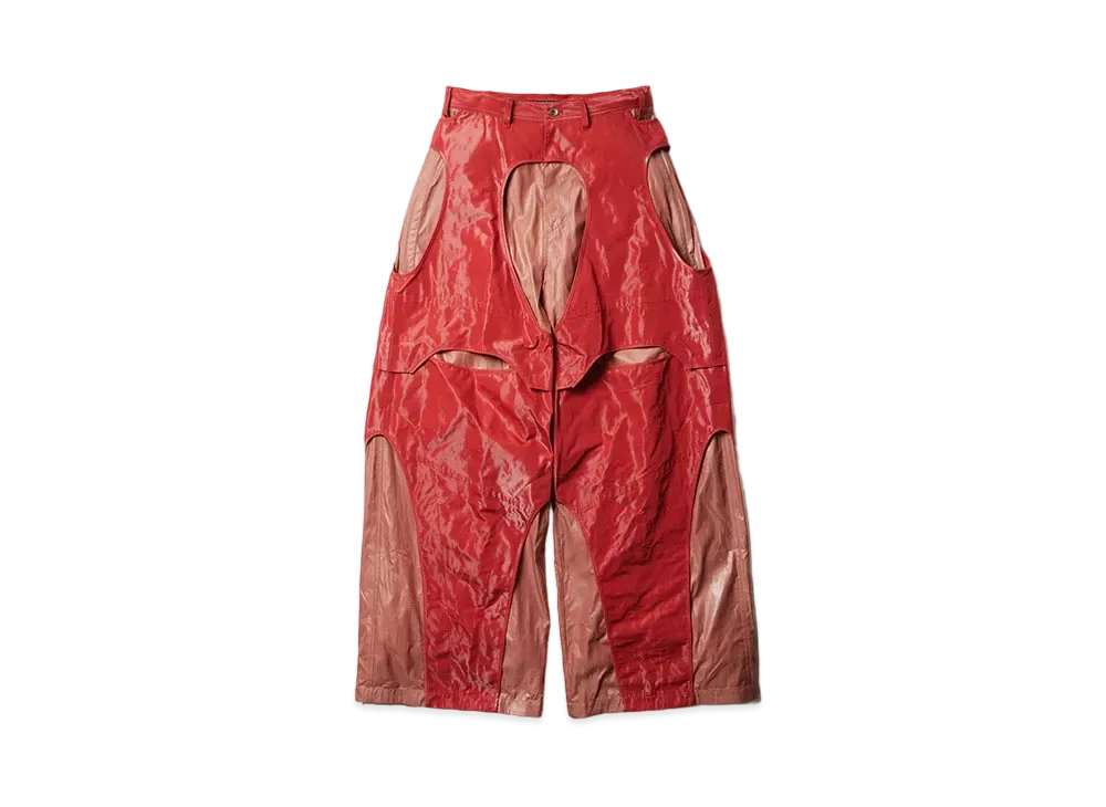 JULIUS Mechanical Wide Pants "Vermilion"