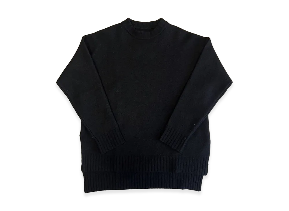 Jil Sander Side Slit Over Sized Sweater "Black"