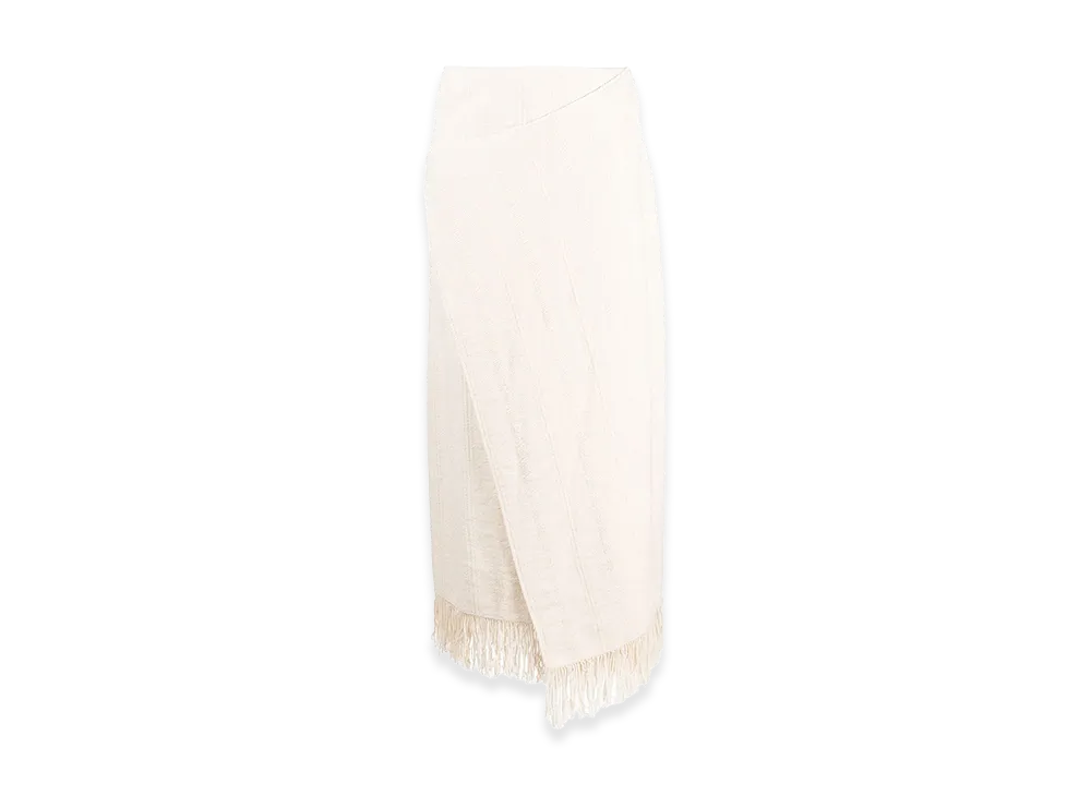 Jil Sander Women's Cotton Blend Midi Skirt "Beige"