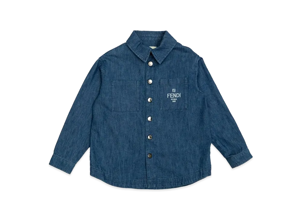 FENDI Kids Camicia Denim Junior "Blue"