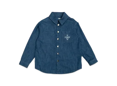 FENDI Kids Camicia Denim Junior "Blue"