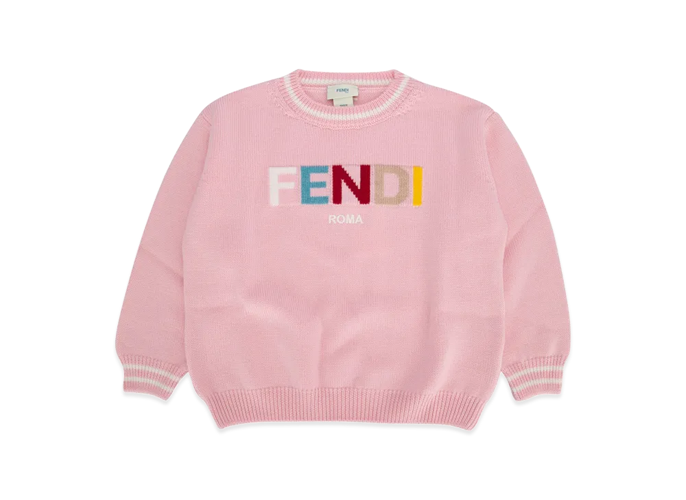 FENDI Kids Roma Knit Sweater "Pink"