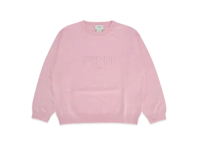FENDI Kids Girocollo Light Wool Sweater "Rose"
