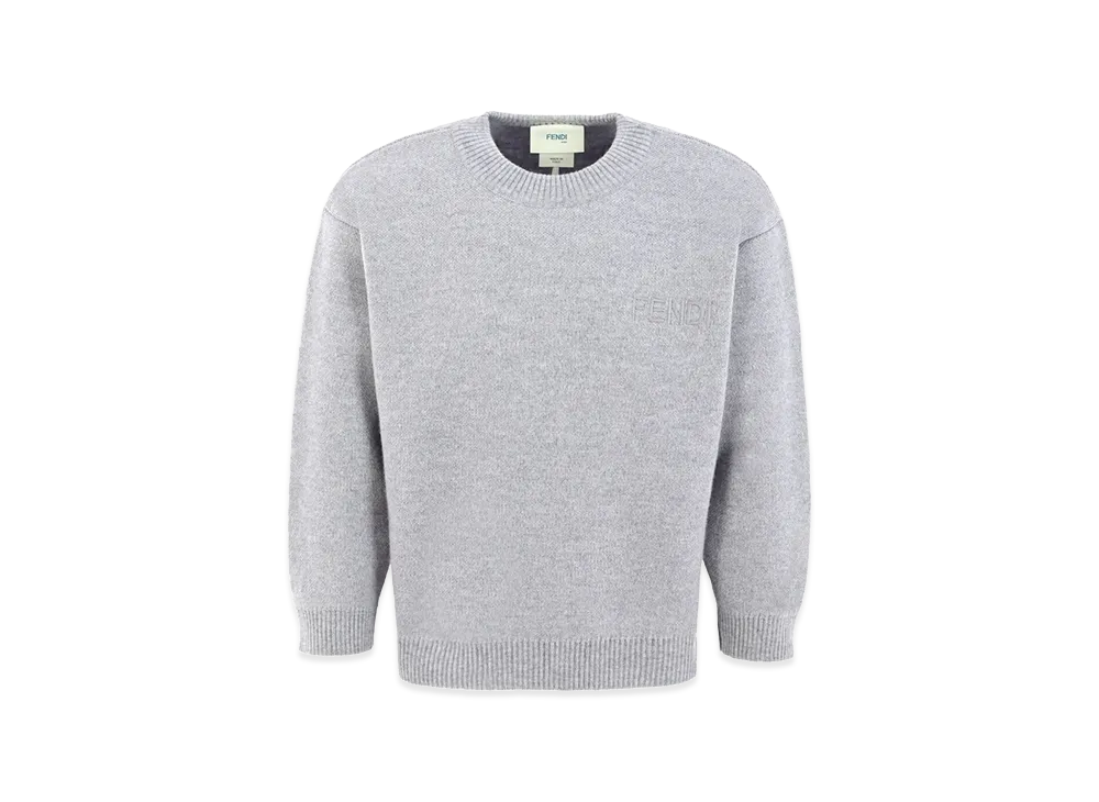 FENDI Kids Logo Unisex Sweater "Gray"