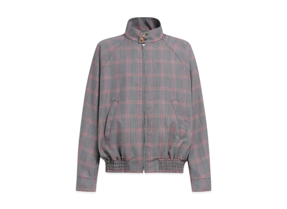 Marni Checked Tech Wool Bomber "Orangered"